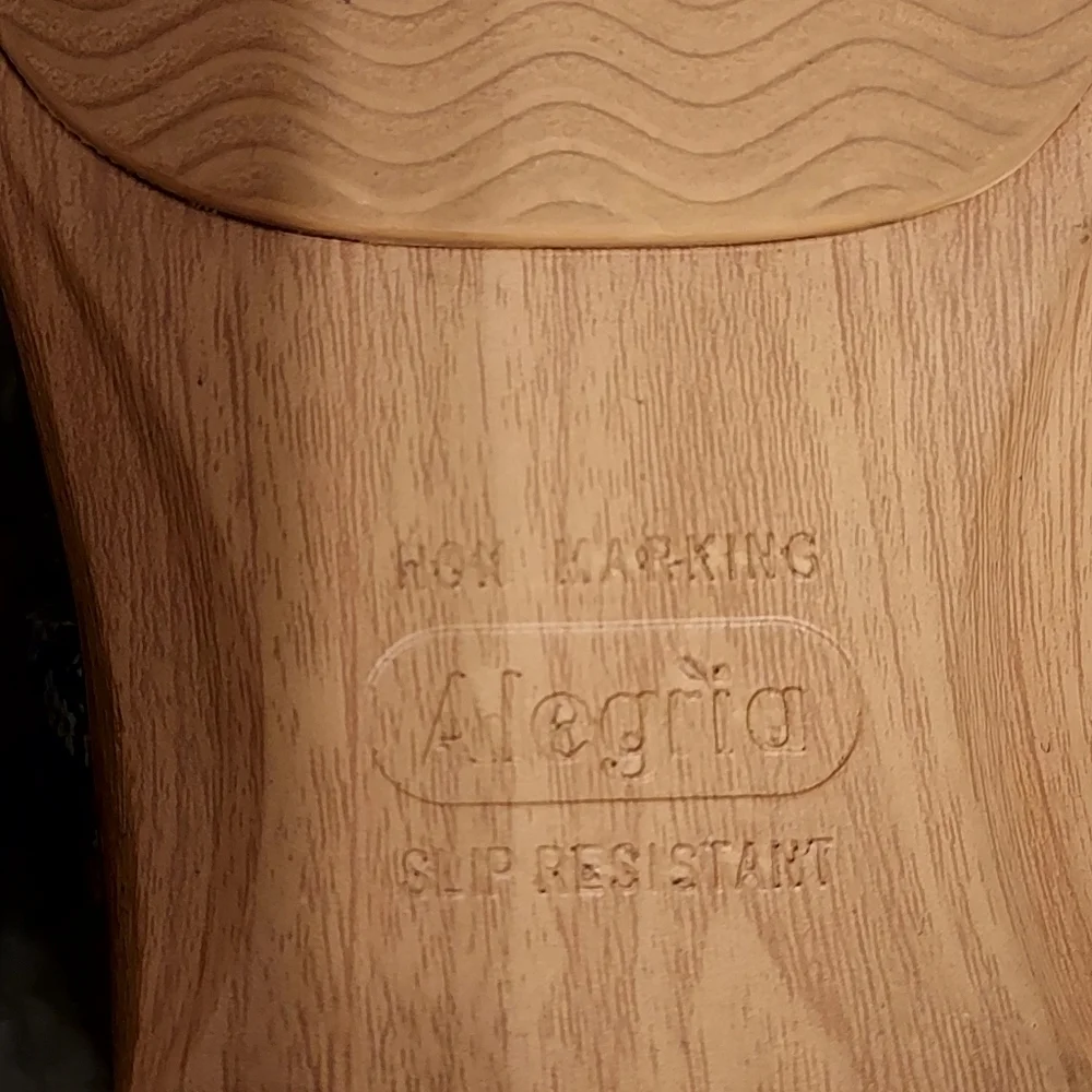 Alegria Floral Double Buckle Platform Slip On Sandals - Picture 6 of 6